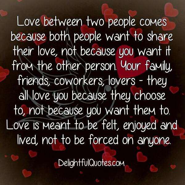 How love between two people comes?