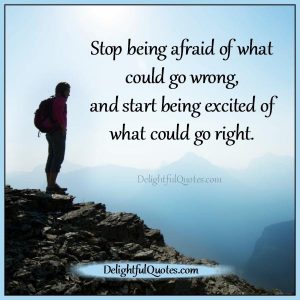 Stop being afraid of what could go wrong - Delightful Quotes